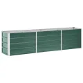 Willood Garten Hochbeet Verzinkter Stahl 240×40×45 cm Grün - Thumbnail 2