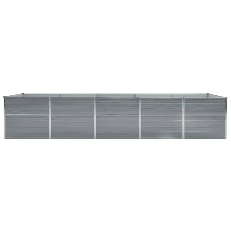 Willood Garten Hochbeet Verzinkter Stahl 400×80×77 cm Grau – Bild 3