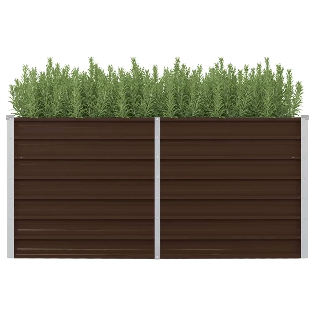 Willood Hochbeet Braun 160 x 80 x 77 cm Verzinkter Stahl - Bild 1