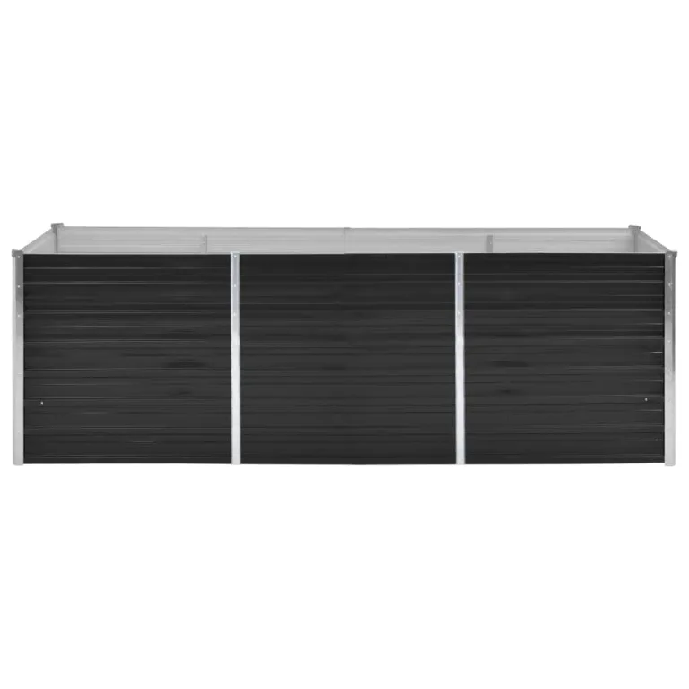 Willood Garten Hochbeet Anthrazit 240 x 80 x 77 cm Verzinkter Stahl – Bild 4