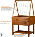 dobar® Hochbeet Kubus 2.0 aus Holz mit Rankhilfe-Aufsatz abnehmbar für Rankgewächse - Salatbeet auf Stelzen 100 L für Garten und Balkon - Hochbeet-Kit Braun - Thumbnail 3