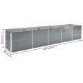 Willood Garten Hochbeet Verzinkter Stahl 400x80x45 cm Grau - Thumbnail 6