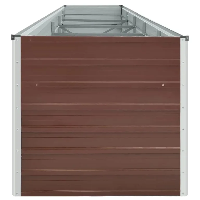 Willood Garten Hochbeet Verzinkter Stahl 400x80x45 cm Braun – Bild 4