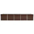 Willood Garten Hochbeet Verzinkter Stahl 400x80x45 cm Braun - Thumbnail 3