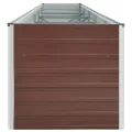 Willood Garten Hochbeet Verzinkter Stahl 400x80x45 cm Braun - Thumbnail 4
