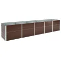 Willood Garten Hochbeet Verzinkter Stahl 400x80x45 cm Braun - Thumbnail 1