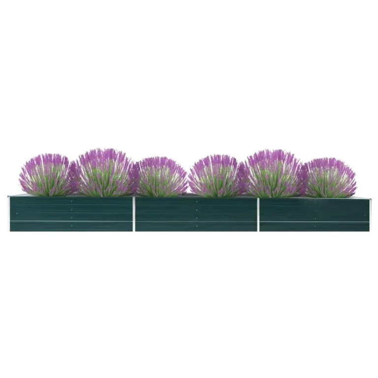 Willood Garten Hochbeet Verzinkter Stahl 480x80x45 cm Grün – Bild 1