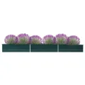 Willood Garten Hochbeet Verzinkter Stahl 480x80x45 cm Grün - Thumbnail 1