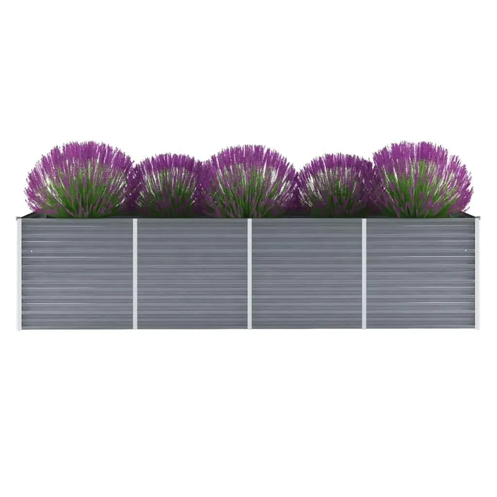 Willood Garten Hochbeet Verzinkter Stahl 320x80x77 cm Grau - Bild 1