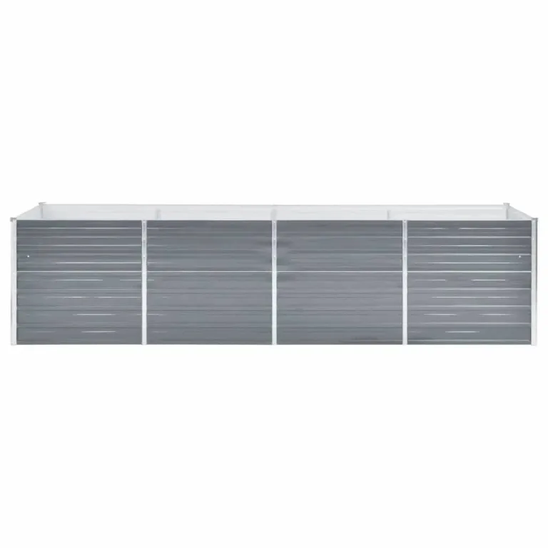 Willood Garten Hochbeet Verzinkter Stahl 320x80x77 cm Grau – Bild 3