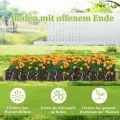 GOPLUS Hochbeet aus Tannenholz, Gartenbeet mit 2 Pflanzkästen & Trennwänden, Blumenkasten mit offenem Boden, Pflanzbeet Pflanzkasten Pflanzkübel für Blumen, Gemüse & Obst (228x62x25 cm) - Thumbnail 3