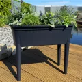 Prosperplast Hochbeet Frühbeet Bloomo mit abnehmbaren Beinen und Deckel | Frühbeet für Garten und Balkon | aus Kunststoff | Anthrazit | wetterfest | 78 x 82 x 37 cm (Hochbeet (Einzelausführung)) - Thumbnail 5