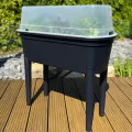Prosperplast Hochbeet Frühbeet Bloomo mit abnehmbaren Beinen und Deckel | Frühbeet für Garten und Balkon | aus Kunststoff | Anthrazit | wetterfest | 78 x 82 x 37 cm (Hochbeet (Einzelausführung)) - Thumbnail 6