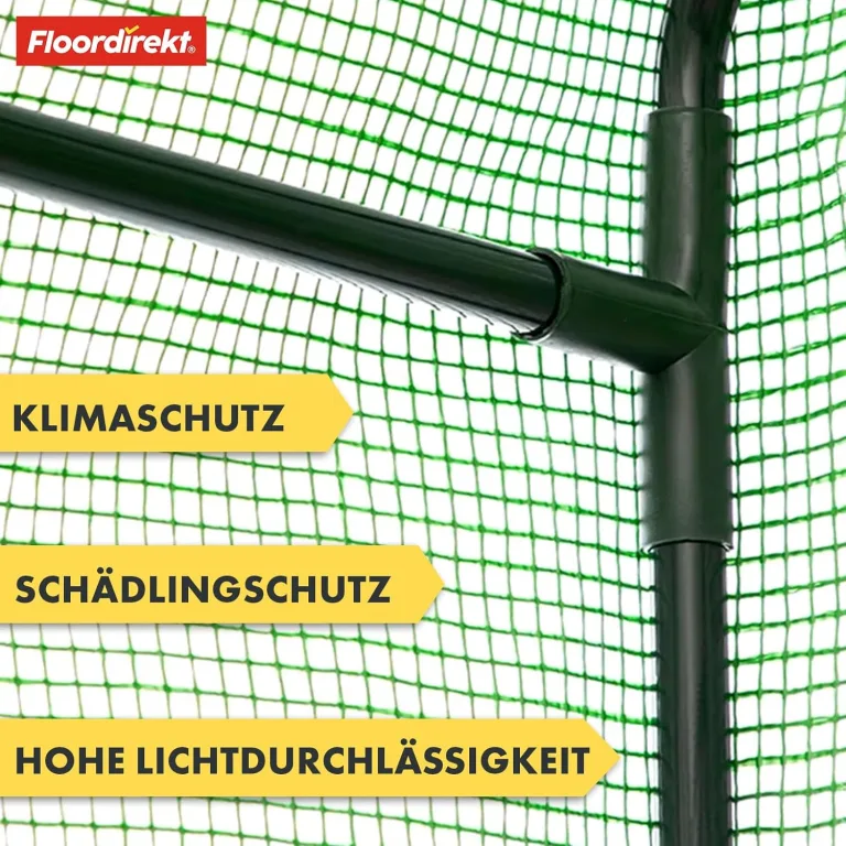 Floordirekt - Gewächshaus UV-beständig - Gewächshaus mit Metallablagegitter - Langlebig. Witterungsbeständiges Pflanzenhaus für Gemüse Kräuter. Blumen (77x200x169cm Botanika) – Bild 5