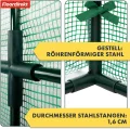 Floordirekt - Gewächshaus UV-beständig - Gewächshaus mit Metallablagegitter - Langlebig. Witterungsbeständiges Pflanzenhaus für Gemüse Kräuter. Blumen (77x200x169cm Botanika) - Thumbnail 6