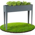 Arebos Hochbeet 101,5 x 26 x 80 cm | Frühbeet Kräuterbeet Pflanzenbeet Blumenkasten Garten Terassen Gemüsebeet Gartenbeet Blumenkübel für Balkon | ideal für den Anbau von Gemüse Obst Kräutern - Thumbnail 1