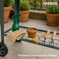 Arebos Hochbeet mit Rädern und Ablage 108 x 51 x 80 cm | Frühbeet Kräuterbeet Blumenkasten Garten Terassen Gemüsebeet Gartenbeet Blumenkübel für Balkon | ideal für den Anbau von Gemüse Obst Kräutern - Thumbnail 6