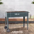 Arebos Hochbeet mit Rädern und Ablage 108 x 51 x 80 cm | Frühbeet Kräuterbeet Blumenkasten Garten Terassen Gemüsebeet Gartenbeet Blumenkübel für Balkon | ideal für den Anbau von Gemüse Obst Kräutern - Thumbnail 7