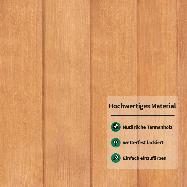 M MCombo Gewächshaus Frühbeet aus Holz, für Balkon & Garten, Klein Treibhaus Greenhouse Aufsatz Kasten Winterfest, 0760 (Orange) – Bild 6