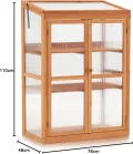 M MCombo Gewächshaus Frühbeet aus Holz, für Balkon & Garten, Klein Treibhaus Greenhouse Aufsatz Kasten Winterfest, 0760 (Orange) - Thumbnail 7