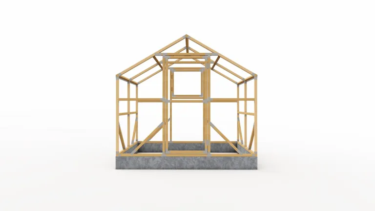 ECO Holz Gewächshaus Garten Treibhaus Tomatenhaus Holzhaus Pflanzhaus (Braun, 2 x 2.6 m) – Bild 4