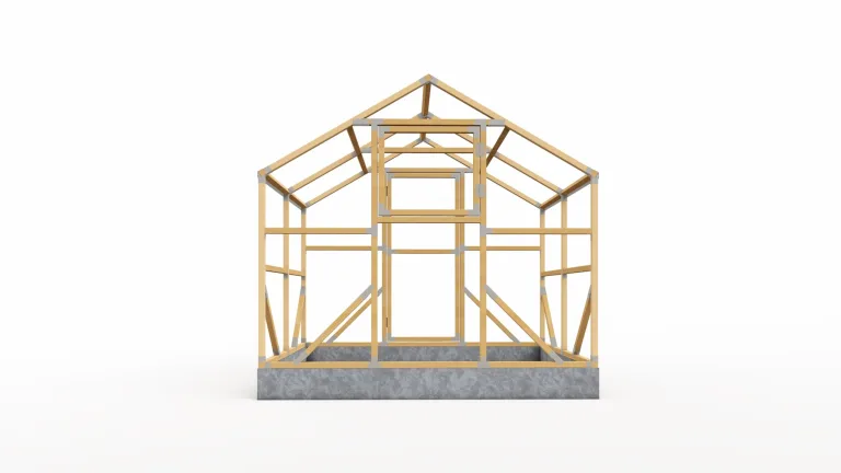 ECO Holz Gewächshaus Garten Treibhaus Tomatenhaus Holzhaus Pflanzhaus (Braun, 2 x 2.6 m) – Bild 6