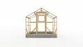 ECO Holz Gewächshaus Garten Treibhaus Tomatenhaus Holzhaus Pflanzhaus (Braun, 2 x 2.6 m) - Thumbnail 4