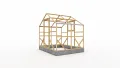 ECO Holz Gewächshaus Garten Treibhaus Tomatenhaus Holzhaus Pflanzhaus (Braun, 2 x 2.6 m) - Thumbnail 5