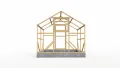 ECO Holz Gewächshaus Garten Treibhaus Tomatenhaus Holzhaus Pflanzhaus (Braun, 2 x 2.6 m) - Thumbnail 6