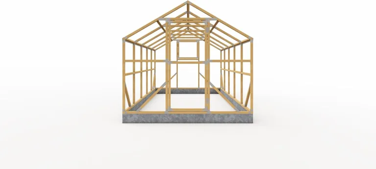 ECO Holz Gewächshaus Garten Treibhaus Tomatenhaus Holzhaus Pflanzhaus (Braun, 5 x 2.6 m) – Bild 4