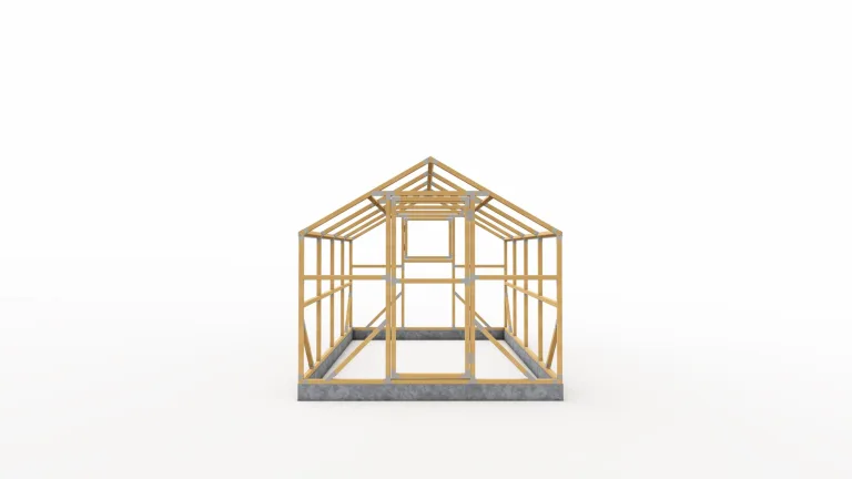 ECO Holz Gewächshaus Garten Treibhaus Tomatenhaus Holzhaus Pflanzhaus (Braun, 4 x 2.6 m) – Bild 5
