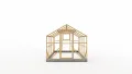 ECO Holz Gewächshaus Garten Treibhaus Tomatenhaus Holzhaus Pflanzhaus (Braun, 4 x 2.6 m) - Thumbnail 5