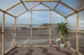 ECO Holz Gewächshaus Garten Treibhaus Tomatenhaus Holzhaus Pflanzhaus (Braun, 3 x 2.6 m) - Thumbnail 9