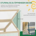 Outsunny Frühbeet aus Holz, Mini Gewächshaus 90 x 52 x 49,5 cm, Treibhaus mit Abdeckung, lichtdurchlässig Frühbeetkasten, Winterfest Hochbeet für Garten, Balkon, Naturholz - Thumbnail 4