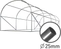 Garten-Gewächshaus Tunnel 2 × 4,5 m - 9 m² Folientunnel mit Stahlrahmen | PE-Folie 140 g/m² UV-beständig | 8 Fenster mit Moskitonetz | Pflanzenschutz | Weiß - Thumbnail 6