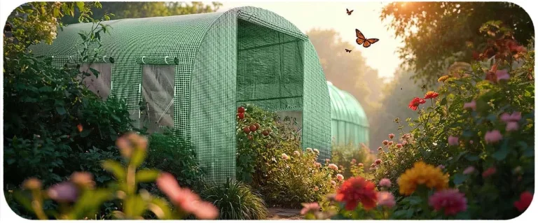 Folientunnel Gewächshaus Mit Rahmen Stahl Set Mit Pflanzenstützen Zubehör 2,5 x 4 x 2 m 10m2 Grün – Bild 7