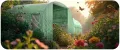 Folientunnel Gewächshaus Mit Rahmen Stahl Set Mit Pflanzenstützen Zubehör 2,5 x 4 x 2 m 10m2 Grün - Thumbnail 7