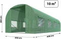 Folientunnel Gewächshaus Mit Rahmen Stahl Set Mit Pflanzenstützen Zubehör 2,5 x 4 x 2 m 10m2 Grün - Thumbnail 8