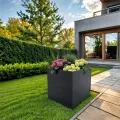 Metzler Hochbeet für den Garten oder Balkon – Stahl in Eisenglimmer | Witterungsbeständiges Metall-Gartenbeet, Pflanzenbeet, Blumenhochbeet | 50 x 50 x 50 cm - Thumbnail 5