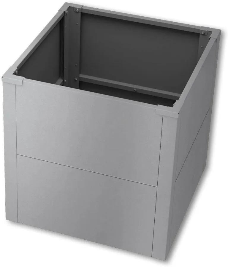 Metzler Hochbeet für den Garten oder Balkon – Stahl in Grau | Witterungsbeständiges Metall-Gartenbeet, Pflanzenbeet, Blumenhochbeet | 50 x 50 x 50 cm – Bild 6