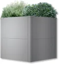 Metzler Hochbeet für den Garten oder Balkon – Stahl in Grau | Witterungsbeständiges Metall-Gartenbeet, Pflanzenbeet, Blumenhochbeet | 50 x 50 x 50 cm - Thumbnail 4