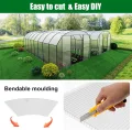 5X Doppelstegplatten 4mm - 60.5x121cm Hohlkammerplatten Zuschneidbar Polycarbonat Gewächshausplatte UV-beständigen für Gewächshaus Carports Terrassenüberdachung Garten - Thumbnail 5