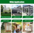 5X Doppelstegplatten 4mm - 60.5x121cm Hohlkammerplatten Zuschneidbar Polycarbonat Gewächshausplatte UV-beständigen für Gewächshaus Carports Terrassenüberdachung Garten - Thumbnail 6