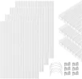 5X Doppelstegplatten 4mm - 60.5x121cm Hohlkammerplatten Zuschneidbar Polycarbonat Gewächshausplatte UV-beständigen für Gewächshaus Carports Terrassenüberdachung Garten - Thumbnail 1