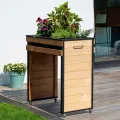 dobar® Hochbeet Wheely Gr. M für Rollstuhlfahrer - Pflanzkasten aus Holz aus Rollen mit Pflanzkübel - Kräuterbeet für Indoor und Outdoor - Balkon-Hochbeet, Natur - Thumbnail 7