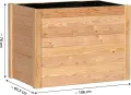dobar® XL Hochbeet Massivholz Douglasie Bausatz - Naturbelassenes Kräuterbeet für Außen - Hochbeet-Kit für Garten inklusive Pflanzvlies - 420 L, Natur - Thumbnail 2