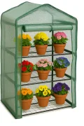 DIVCHI Gewächshaus mit 5 Etagen, Mini-Gewächshaus für den Innen- und Außenbereich, Robustes Gewächshaus, ideal für den Anbau von Gemüse, Blumen, Kräutern und Setzlingen - Thumbnail 6