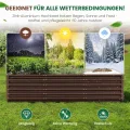 UDPATIO Hochbeet aus Metall,240x60x90 cm,Zink-Aluminium Freistehendes Hochbeete für Garten und Balkon, 1296 L Pflanzkasten für Garten, zum Anbau von Gemüse, Blumen und Obst, Rot Holz-Effekt - Thumbnail 6