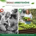 UDPATIO Hochbeet aus Metall,240x60x90 cm,Zink-Aluminium Freistehendes Hochbeete für Garten und Balkon, 1296 L Pflanzkasten für Garten, zum Anbau von Gemüse, Blumen und Obst, Rot Holz-Effekt - Thumbnail 8