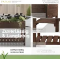 PATKAR 117x40x78cm Hochbeet Holz [RÜCKENSCHONENDE HÖHE] - Premium hochbeet Balkon oder Garten (Made in Europe) - Pflanzkasten Hochbeete-Kit - Kräuterbeet Balkon Hochbeet - Hochbeete für Garten Holz - Thumbnail 3